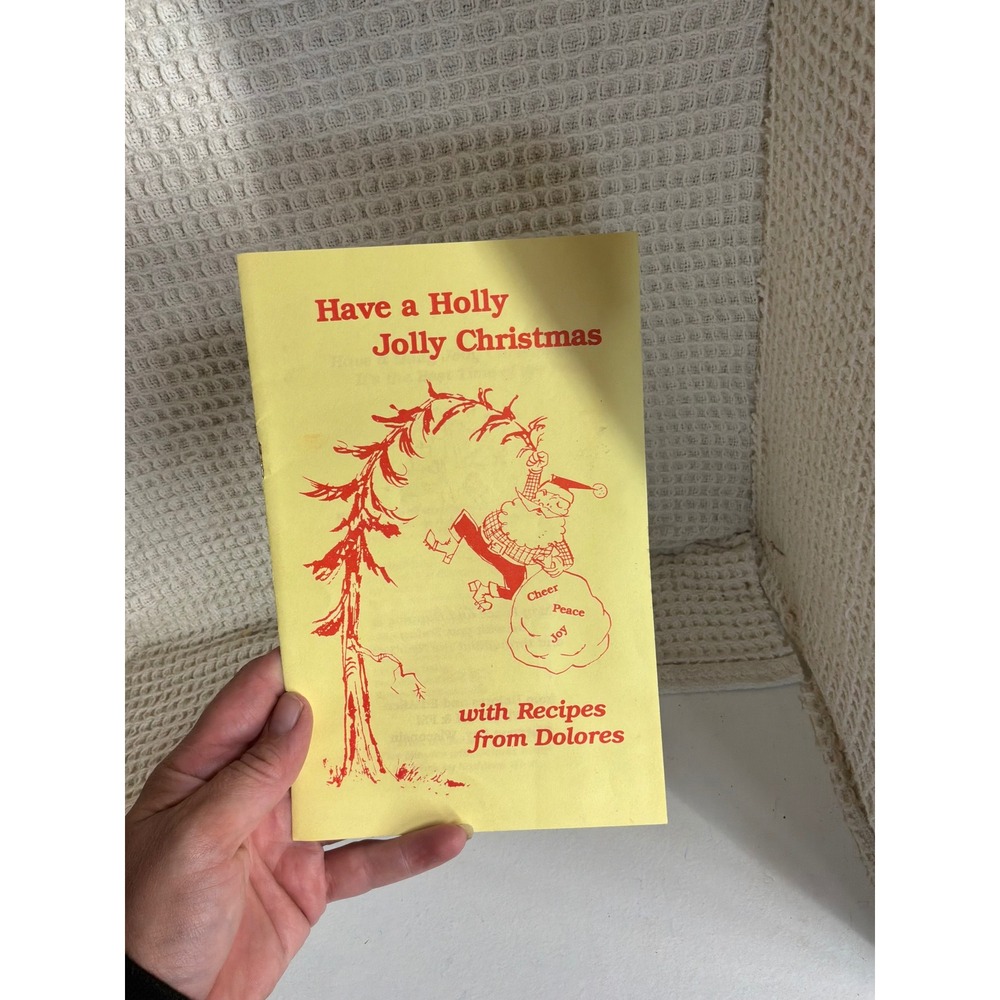 Vintage Unisex WDOR Radio Holiday Recipe Booklet OS Yellow